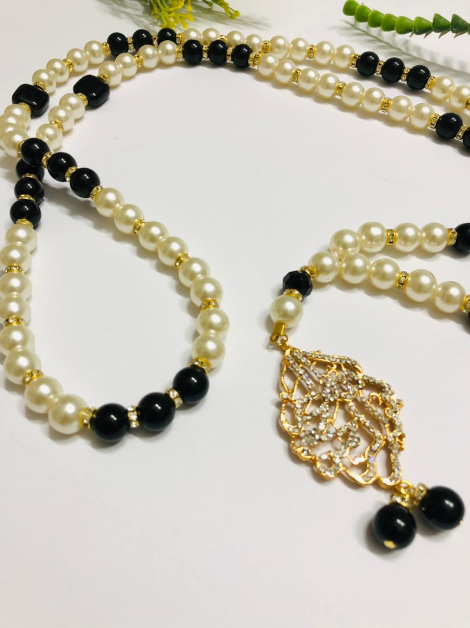 99 Beads Wearable Tasbih (White/Black)