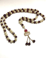 Load image into Gallery viewer, 99 Beads Wearable Tasbih (White/Red)
